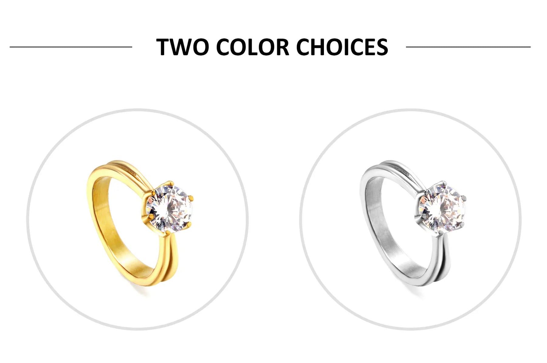 Anel de noivado e casamento elegante com strass