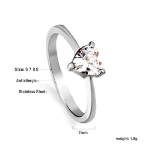 Anel de noivado e casamento elegante com strass