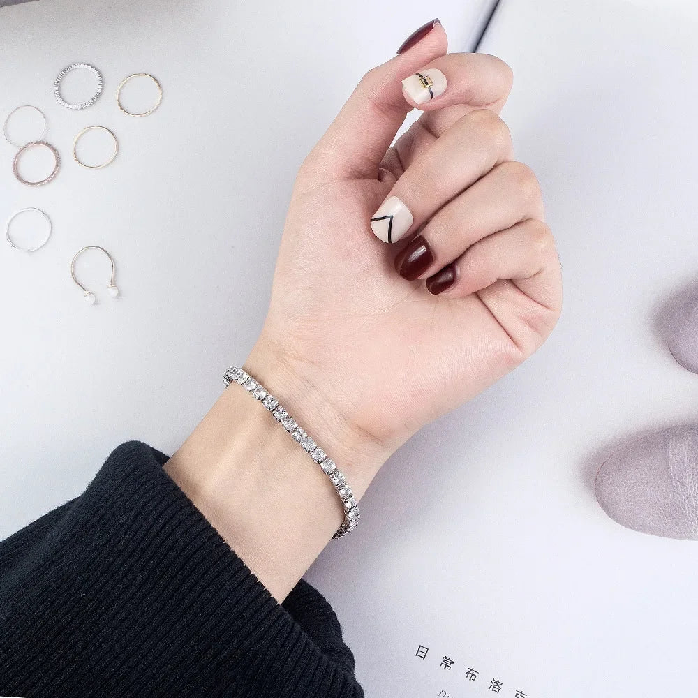 Pulseira de prata esrelinha